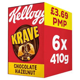 Kellogg's Krave Chocolate Hazelnut Breakfast Cereal 6x410g (Case of 6)  Adomoo